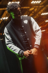 College-Jacke (Schwarz/Grau)